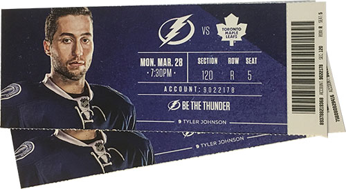 Win two Lightning hockey tickets from Peoples Gas